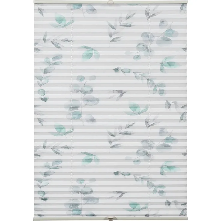 GARDINIA Plissee Concept zum Klemmen Flowers and Plants Zweig, blickdicht, ohne Bohren, verspannt, Klemmfix, in der Breite kürzbar