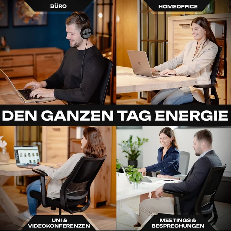 VALKENSTOL M2 Armstütze - Bürostuhl Ergonomisch Testsieger - 5 Jahre Garantie - Schreibtischstuhl ohne Kopfstütze - Computerstuhl – Bild 9