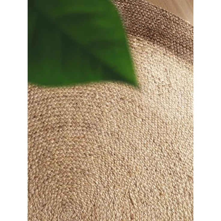 XXXL Juteteppich Jutta, rund, Creme und Greige, Oeko-Tex® Standard 100, beidseitig verwendbar, für Fußbodenheizung geeignet, pflegeleicht, strapazierfähig, Durchmesser 240 cm – Bild 5