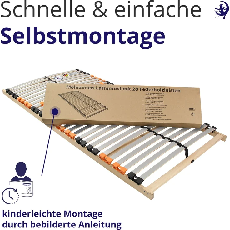 Mister Sandman Federholzrahmen Lattenrost Buche 90×200 cm – 7 Zonen, flexible Liegehärte, ergonomisch & atmungsaktiv, LGA-zertifiziert – Bild 7