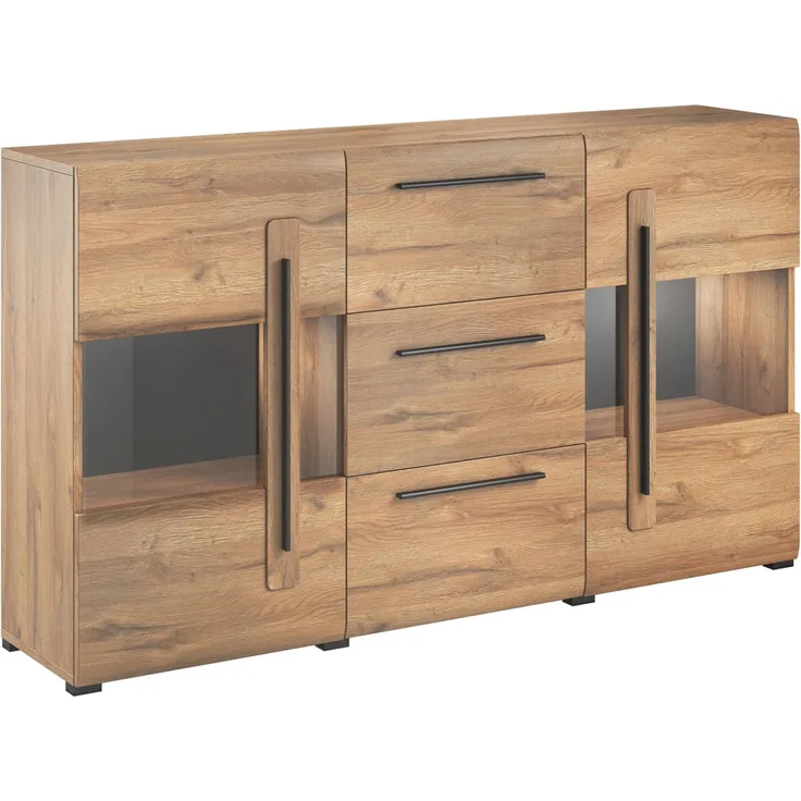 Sideboard Tulsa Kommode 180x39x103cm MDF Eiche Grandson 2-türig