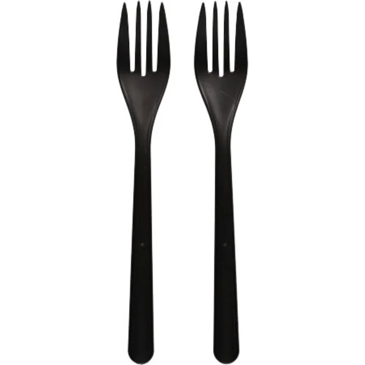 50 "Circulware" Mehrweg-Gabeln PP-MF 18,5 cm schwarz extra stabil