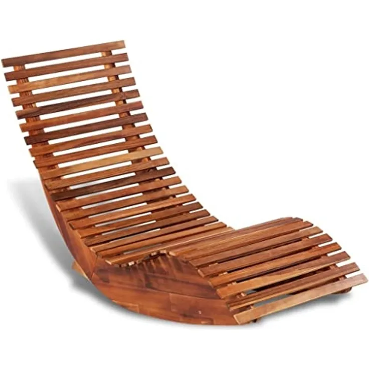 vidaXL Sonnenliege, Akazienholz, wetterfest, 149 x 60 x 86 cm, 1x Gartenliege