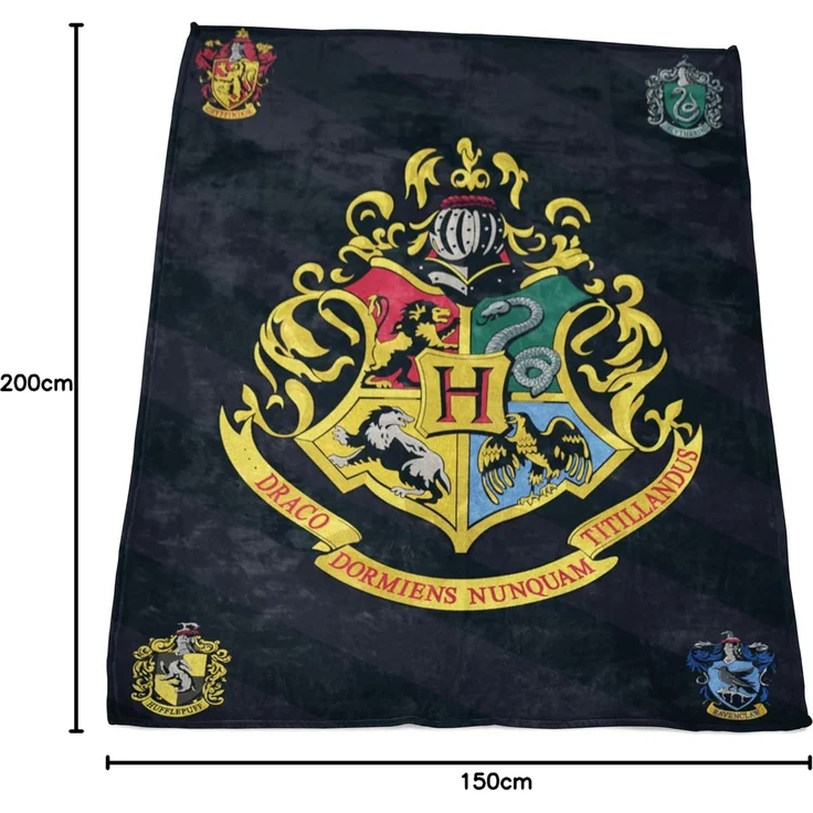 Kinderdecke Harry Potter Decke Hogwarts 150x200 cm Kuscheldecke Fleecedecke Magie, BERONAGE, passend zur Bettwäsche, ideal für Sofa, Couch, Kinder-Bett, Auto – Bild 8
