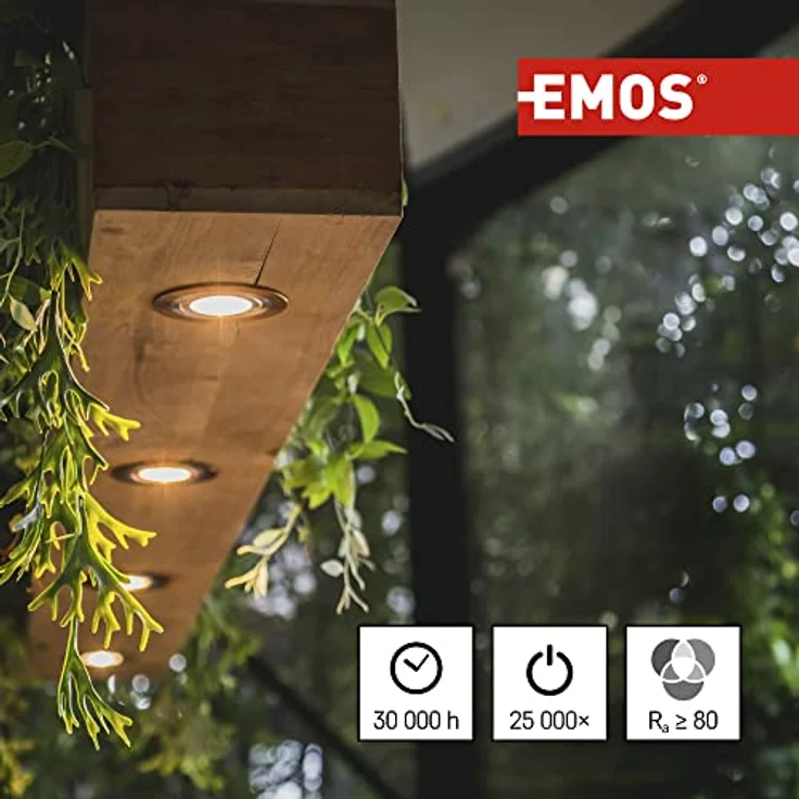 EMOS LED Lampe Spot ZQ8433, 4,5W MR16 GU5.3, Ersatz für 28W Halogen, 380lm, Warmweiß 3000K, 30000 Stunden Lebensdauer, CRI 80, 100° Abstrahlwinkel – Bild 4