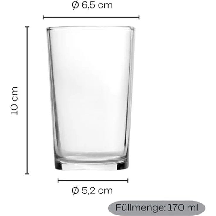 Annastore Glas 12-tlg. Set Trinkgläser - Wassergläser - Saftgläser - Limogläser – Bild 3