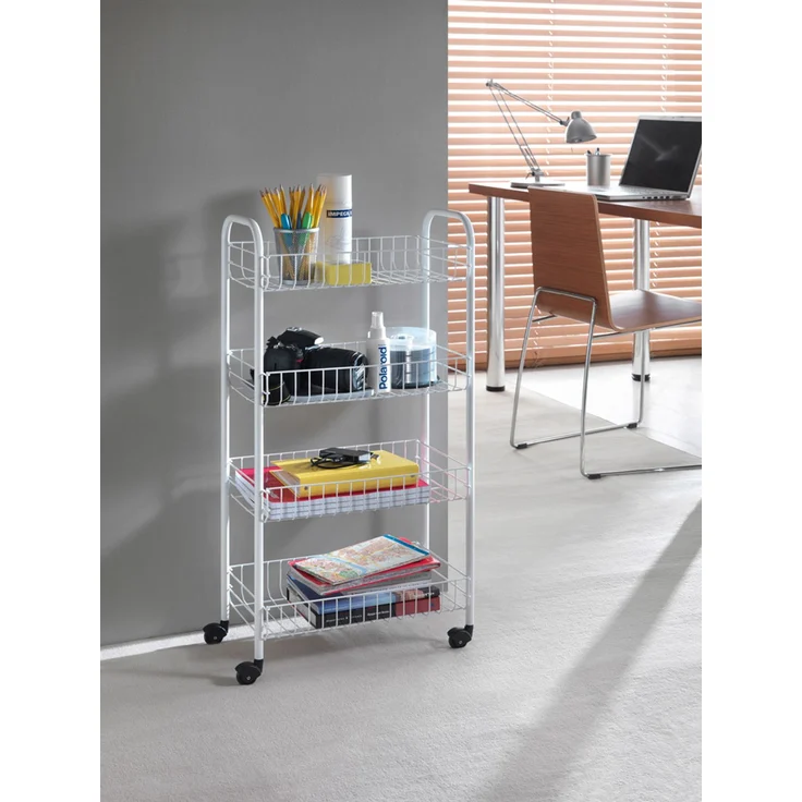 METALTEX 340634 Pisa Allzweckwagen mit 4 Etagen / Rollregal, Höhe 84 cm – Bild 8
