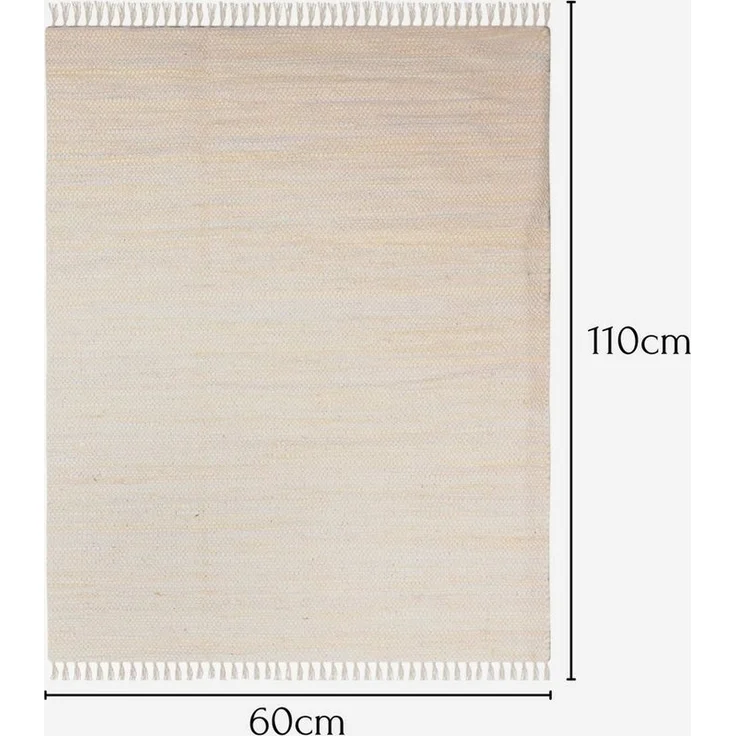 Wohnando Teppich MY-RUG Avani, Kelim-Teppich 110x60cm, rechteckig, Höhe: 10 mm, aus Baumwolle, handgewebt, wendbar, mit Fransen – Bild 2