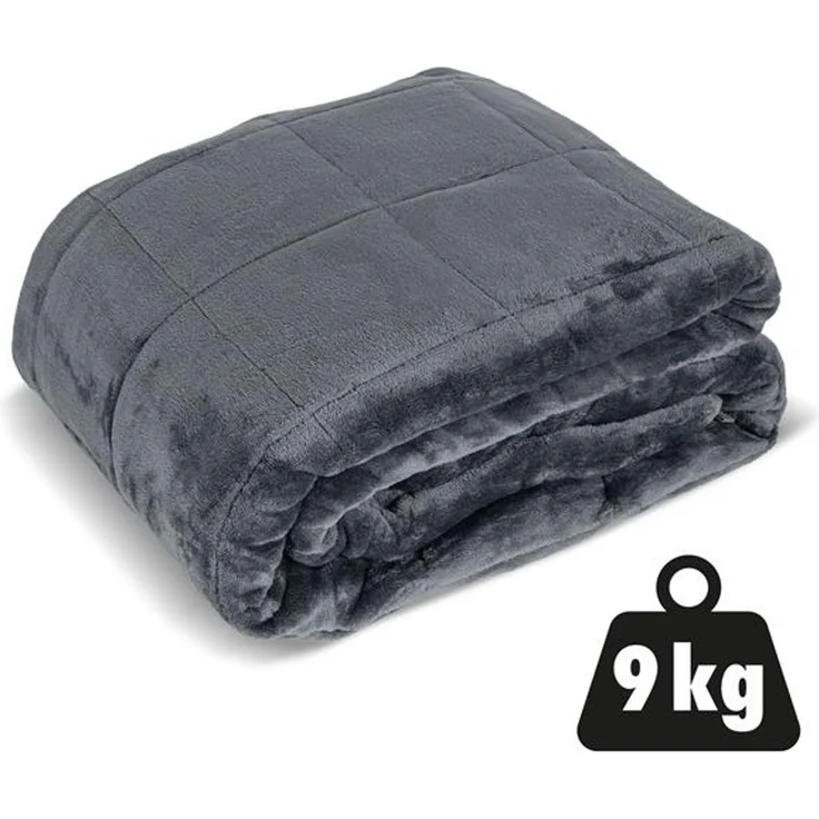9 kg Gewichtsdecke | ca. 135 x 200 cm | Entspannungsdecke – schwere Bettdecke | Anti-Stress Decke | Therapiedecke | weicher Polyester-Fleece-Bezug – Bild 1