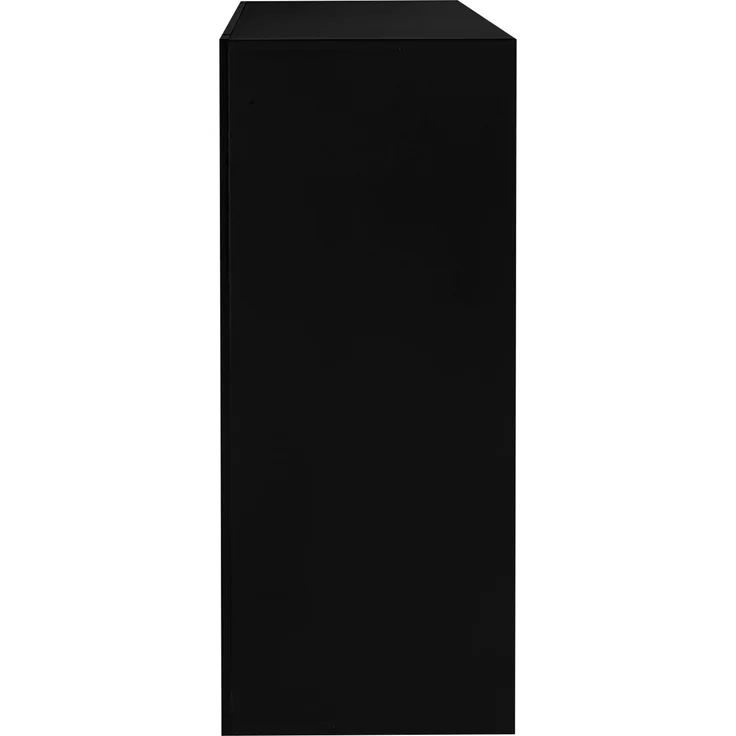 Abrihome Küchenschrank Buffet mit Glasregalen und Schranktür, Schwarz, 83x35x95 cm – Bild 8
