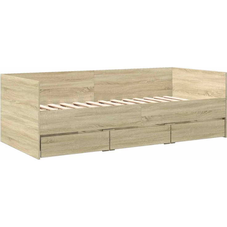 vidaXL Tagesbett mit Schubladen Sonoma-Eiche Holzwerkstoff 3429630 – Bild 3
