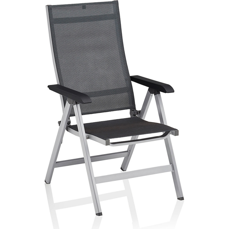 Kettler Basic+ Premium Klappsessel silber / Lakritz