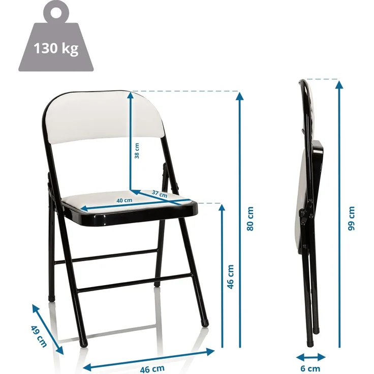 hjh OFFICE Besucherstuhl Konferenzstuhl TUDELA Kunstleder Weiß – Bild 7