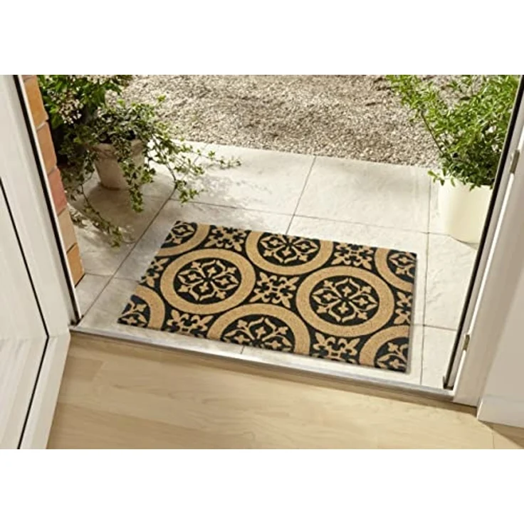HANSE Home Fußmatte Ornaments, Türmatte, rechteckig, Höhe: 15 mm, Kokos, Schmutzfangmatte, Outdoor, Rutschfest, Innen, Kokosmatte, Flur – Bild 2