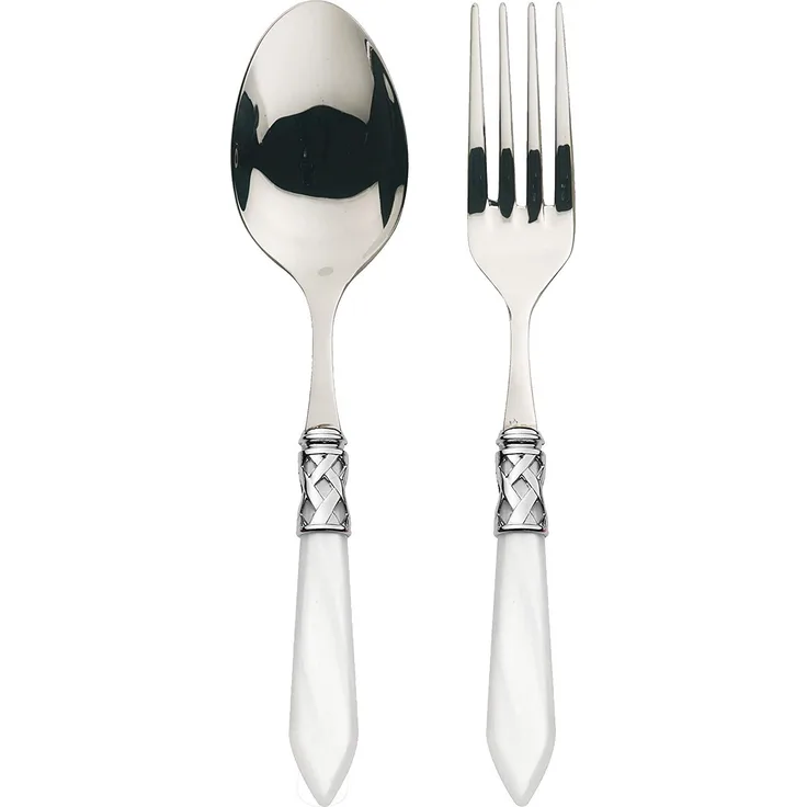 Bugatti alc1 m-n4211-12 Aladdin 2-teilig Tafelservice, Edelstahl-ABS weiß 30,5 x 14 x 3 cm