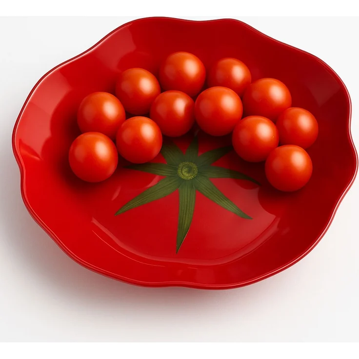 Schale Glas ARIA FRESH Tomate 22x22x2 cm rot 1 Stück – Bild 3
