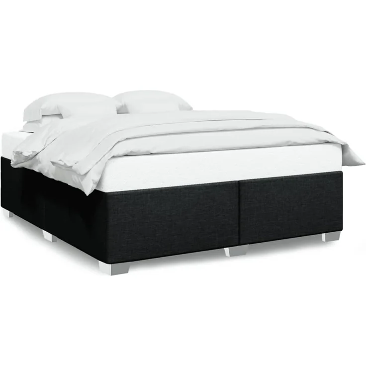 vidaXL Bettgestell ohne Matratze Schwarz 200x200 cm Stoff 3284501 – Bild 1