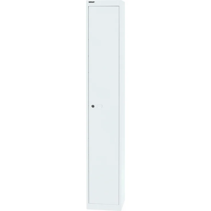 Bisley Garderobenschrank Office, 1 Abteil, 1 Fach, T 305 mm, Farbe verkehrsweiß – Bild 3