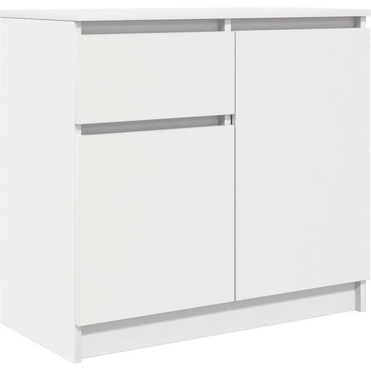 vidaXL Sideboard mit Schublade Weiß 71x35x65 cm Holzwerkstoff 861598