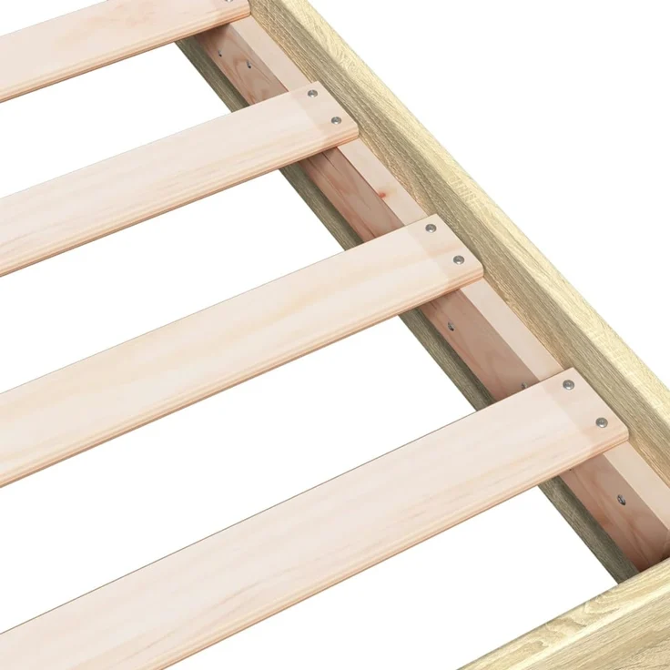 vidaXL Bettgestell ohne Matratze Sonoma-Eiche 120x200 cm Holzwerkstoff 842030 – Bild 7