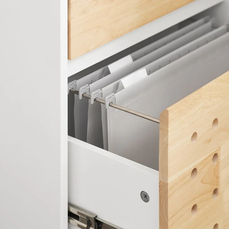 SoBuy ASK06-WN Schubladenschrank Büro, MDF, Lackiert, Weiß, 45 x 59 x 45 cm – Bild 8