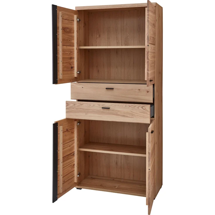 Büroschrank Sonos, Echtholz, Holzwerkstoff, Metall, Holzfarben, 90 x 203 x 38 cm – Bild 2