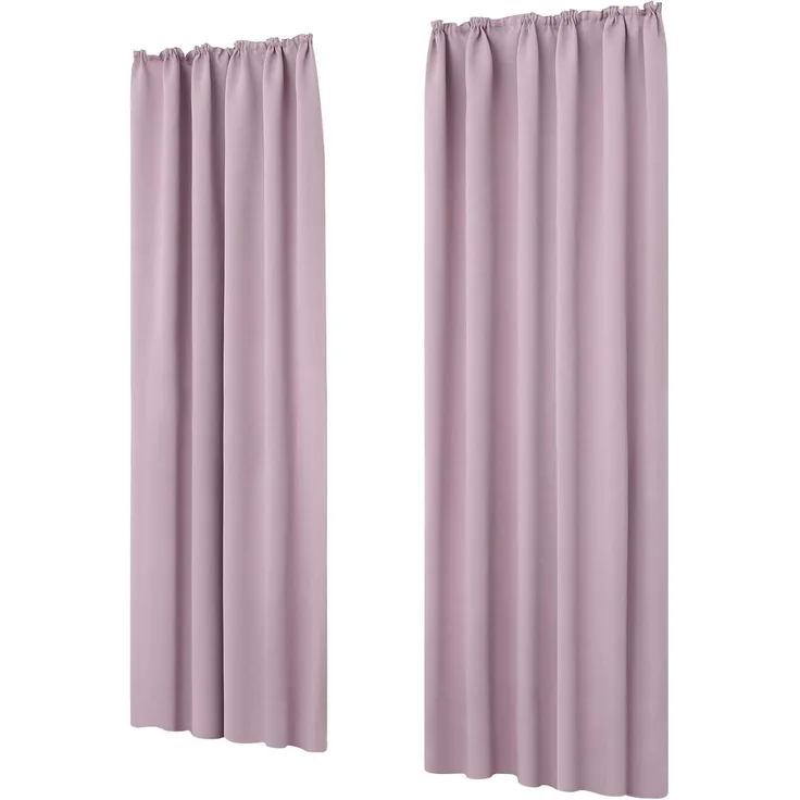 Thermovorhang Blickdichter H200 x B140 cm (2er Pack) Hellpink