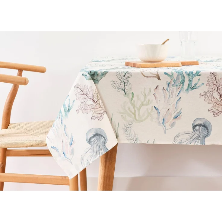 Belum Tischdecke mit Fleckenabweisend, Größe 300x140 cm, extraweich, Mehrfarbig, 100, Stoff 100% Bio-Baumwolle, Modell 0120-401