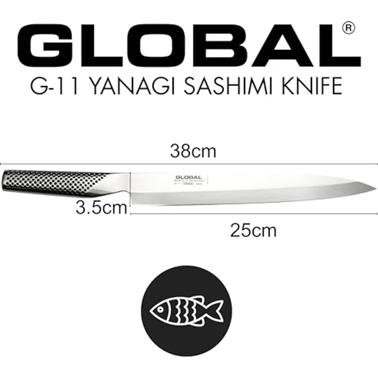 Global Fischmesser Yanagi-Sashimi-Schliff 25 cm G-11 – Bild 7