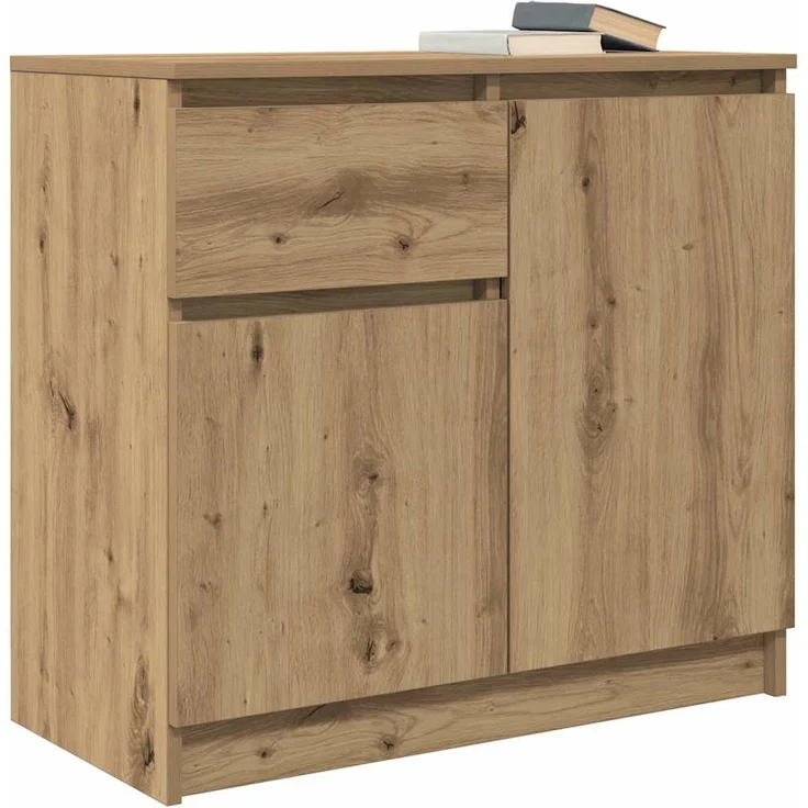 vidaXL Sideboard mit Schublade Artisan-Eiche 71x35x65 cm Holzwerkstoff 861606 – Bild 3