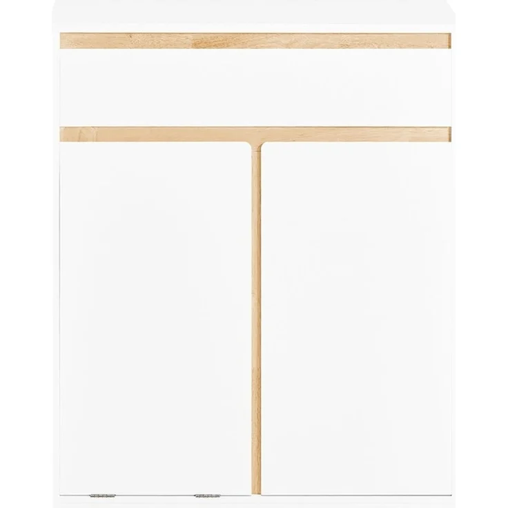 SoBuy BZR79-W Wäscheschrank, MDF, Lackiert, Weiß, 71 x 85 x 33 cm – Bild 1