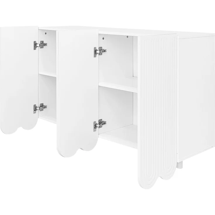 ZUBALIYA Sideboard 120x37,5x80,8 cm, aus MDF, Weiß – Bild 19
