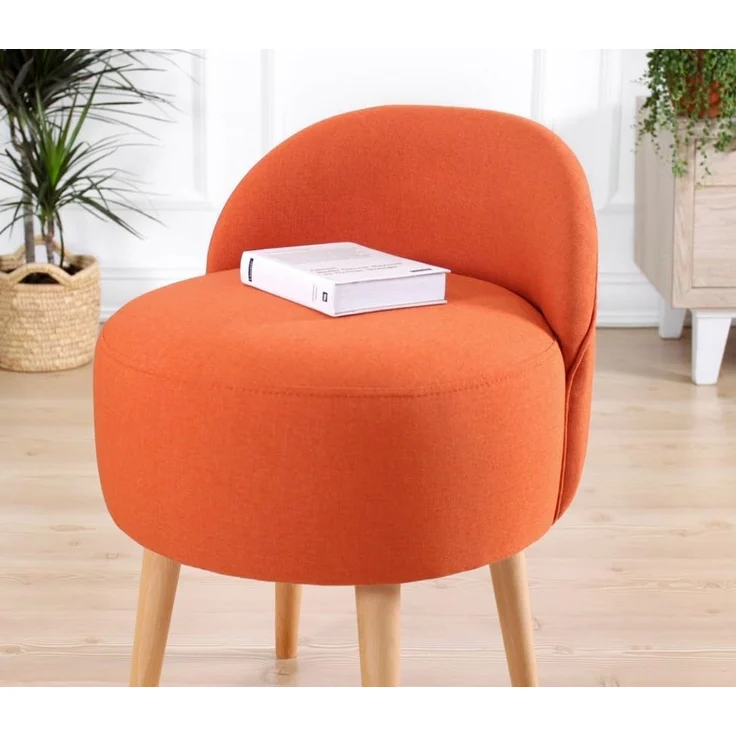 Hanah Home 'Corvile - Orange' Pouffe, Orange, 46 x 64 x 46 cm – Bild 4
