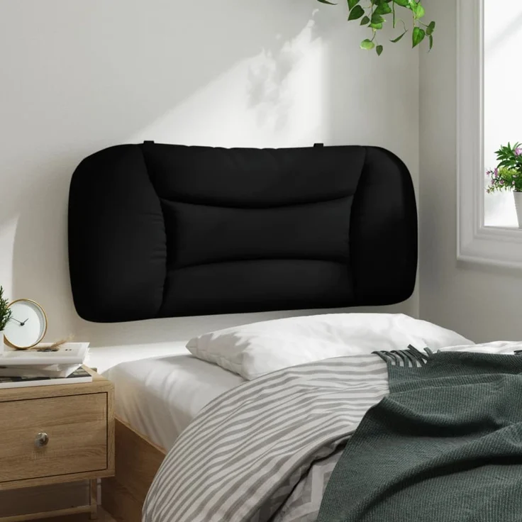 vidaXL Kopfteil-Kissen "Hvar" Schwarz 80 cm Stoff – Bild 4