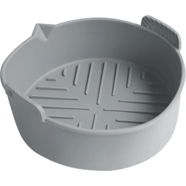 Casativo Silikonform Silikon Form für Heißluftfritteuse antihaft Ø 19 x H 6 cm RUND, (1-tlg), Silikonform für Airfryer 6,5L, BPA-frei, 19,5 x 18,7 x 6 cm RUND – Bild 2