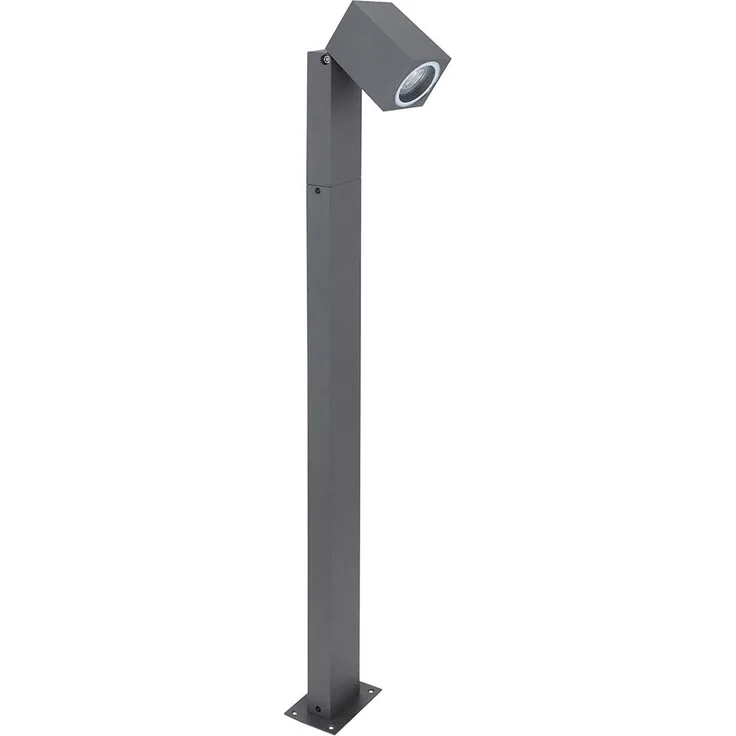 Stehleuchte, Alu anthrazit, Glas, Spot beweglich, H 80 cm