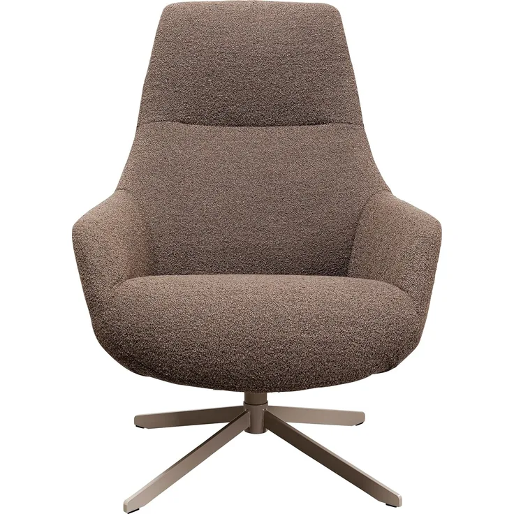 Kare Design Drehsessel Mimi, Mocca, Sessel, Polstersessel, Drehbar, Wohnzimmer, Schlafzimmer, Büro, 100 x 76 x 81 cm