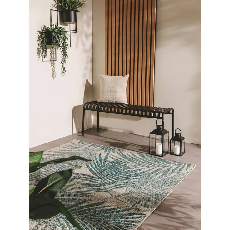 benuta Outdoorteppich Cleo, rechteckig, Höhe: 5 mm, Teppich Wohnzimmer, Schlafzimmer, Esszimmer, Flur, Kunstfaser, Cozy – Bild 5
