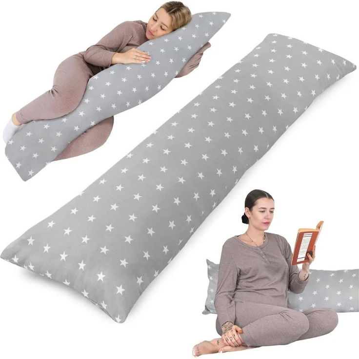 Totsy Baby Stillkissen Seitenschläferkissen mit Bezug Baumwolle 40 x 145 cm - Komfortkissen – Bild 1