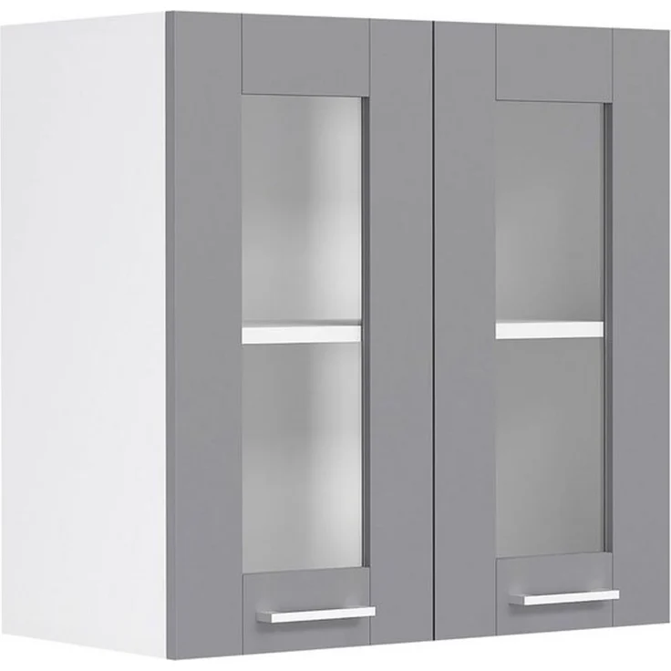 VCM Küchenmöbel Hängeschrank Colura 919372 Weiß / Anthrazit H. 60 x B. 80 x T. 31 cm – Bild 4
