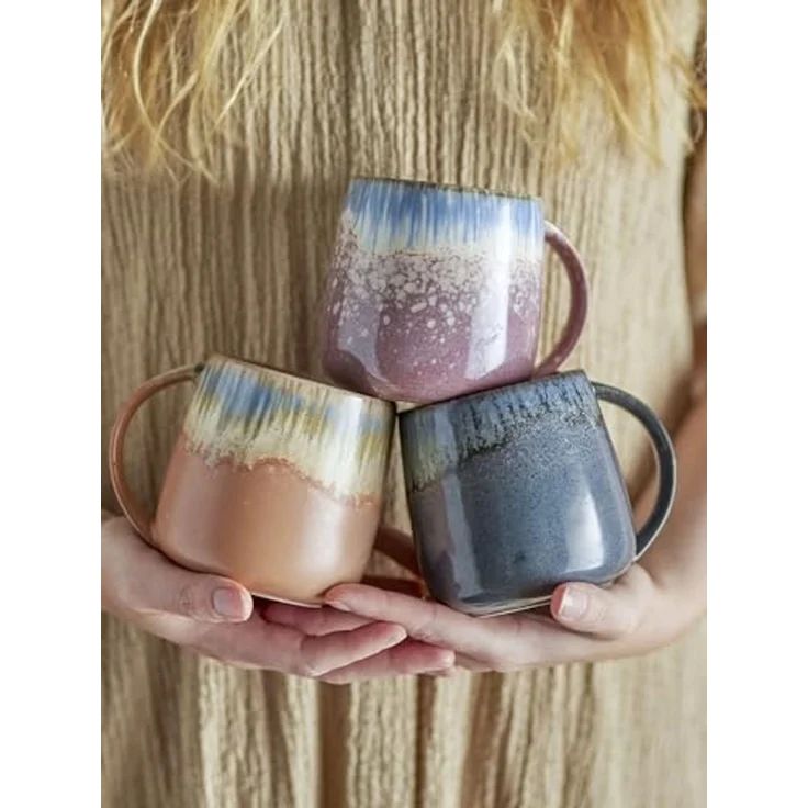 Bloomingville Becher Set, Cloe Mug, Blue, Stoneware 9,5x10 cm – Bild 7