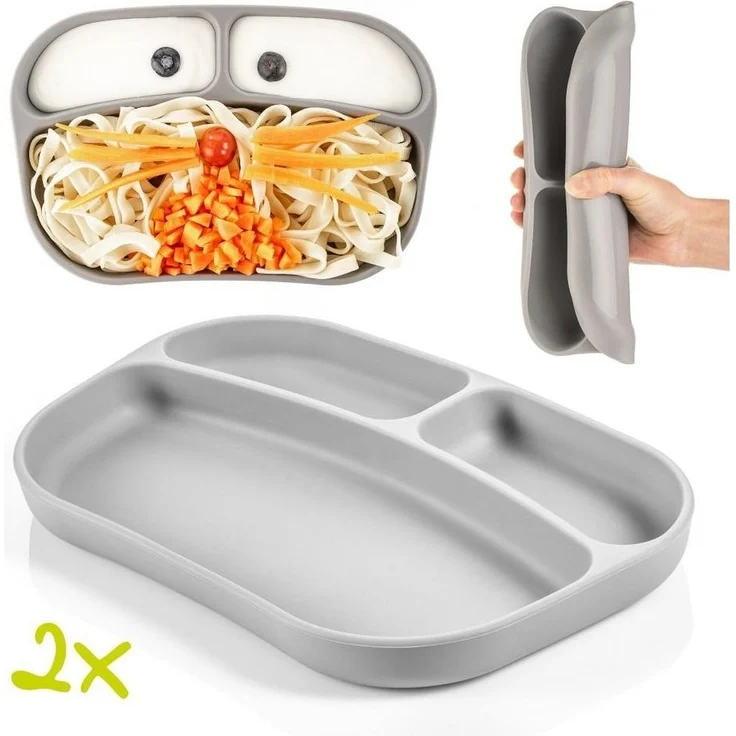 Hauck Hochstuhl Alpha Plus Move Natur (5 St), Holz Kinderhochstuhl inkl. Essbrett, Sitzkissen und 2 x Silikon Teller – Bild 3