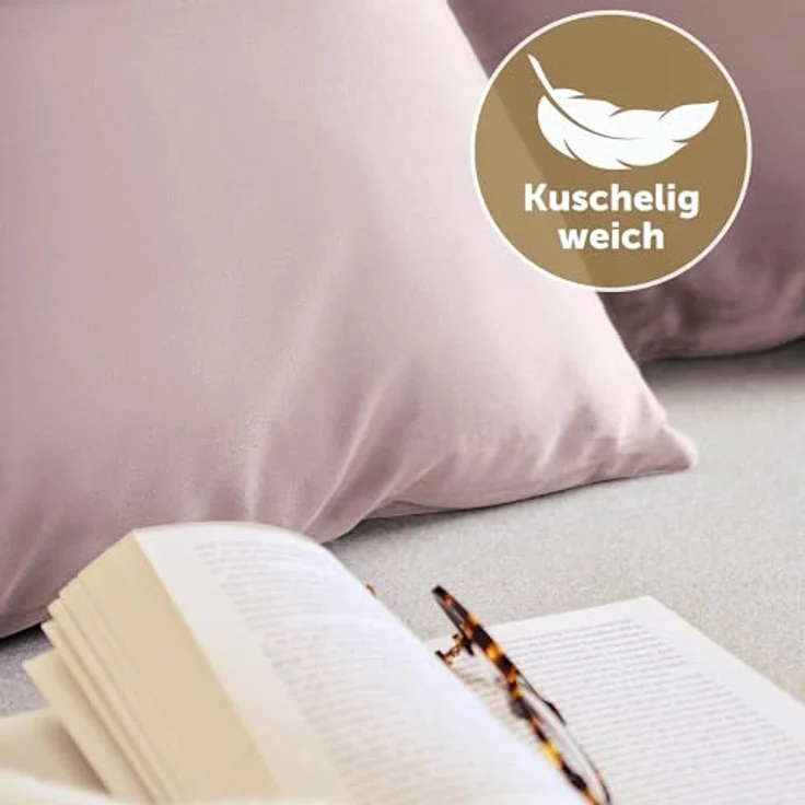 Blumtal Kissenbezug 2er Set - dekorativer Samt Kissenbezug mit verstecktem Reißverschluss, Kissenhülle für Zierkissen, waschbar – Bild 4