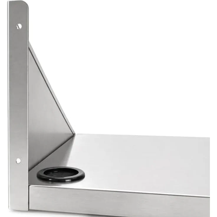 Mahlzeit Edelstahl Mikrowellenregal 75 x 50 cm, mit Kabeldurchführung und stabiler Konstruktion für den täglichen Einsatz – Bild 5