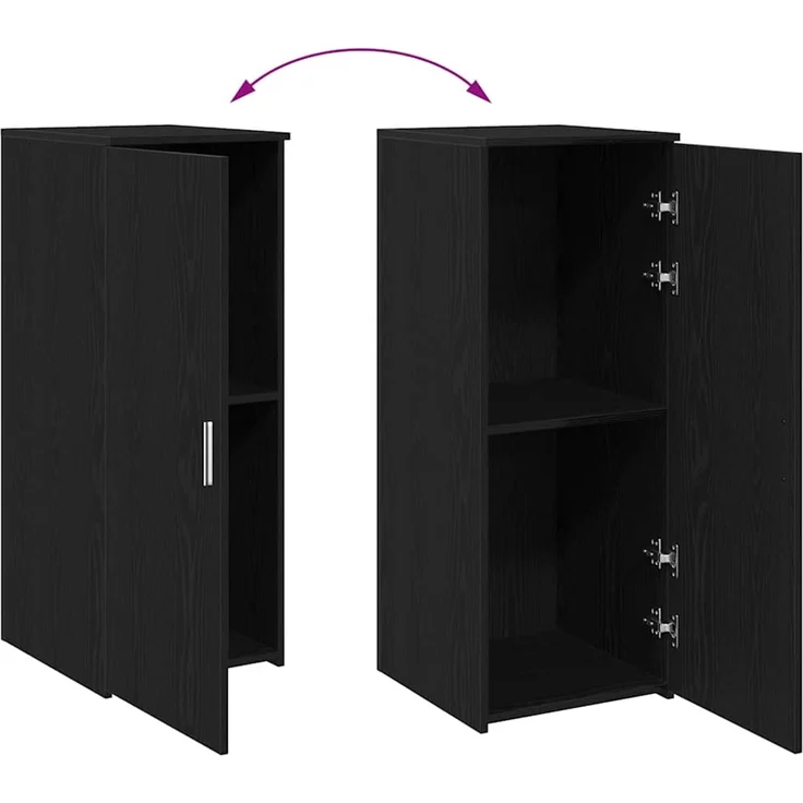 vidaXL Lagerschrank Schwarz 40 x 45 x 103,5 cm Holzwerkstoff 859034 – Bild 8