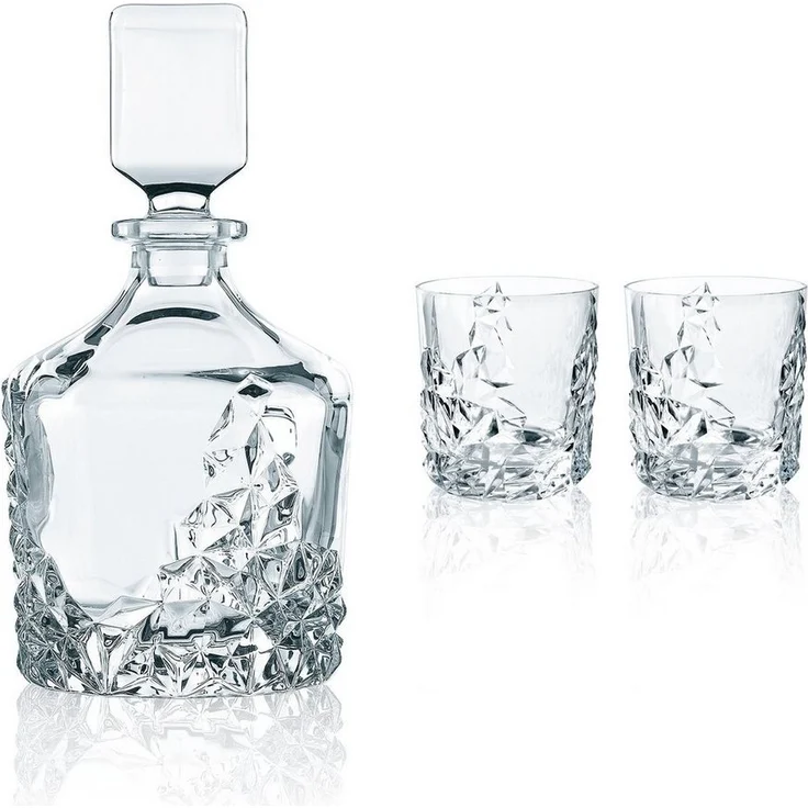 Nachtmann Sculpture Whiskyset, 3-tlg, Whisky Becher, Whiskyglas, Whiskykaraffe, Kristallglas, 101984 – Bild 5