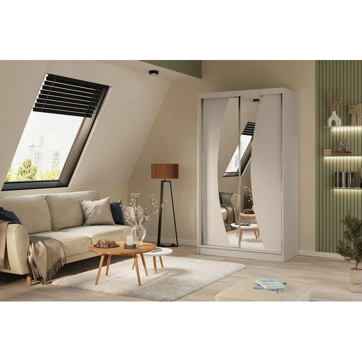 Beautysofa Schiebetürenschrank VOX II mit Schubladen, mit Spiegeln, Breite: 240 cm – Bild 1