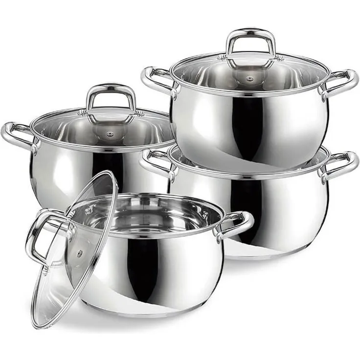 Maestro Maestro 8-teiliges Kochgeschirr-Set 2L 2,8L 3,8L 6,4L MR35158