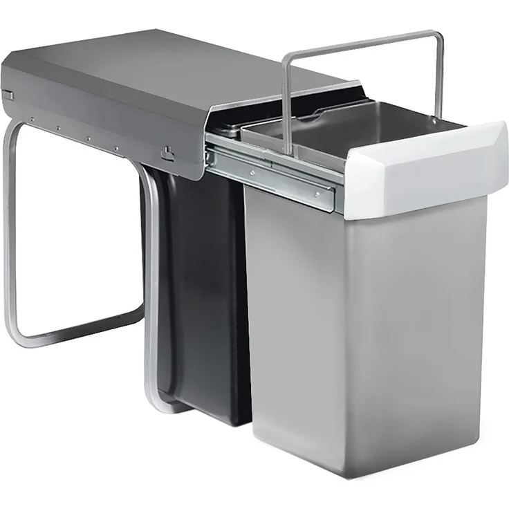 Abfallsammler 30 (2x15) Liter DOUBLE-1 (Wesco 755611-11) ab 30 cm Schrankbreite – Bild 1
