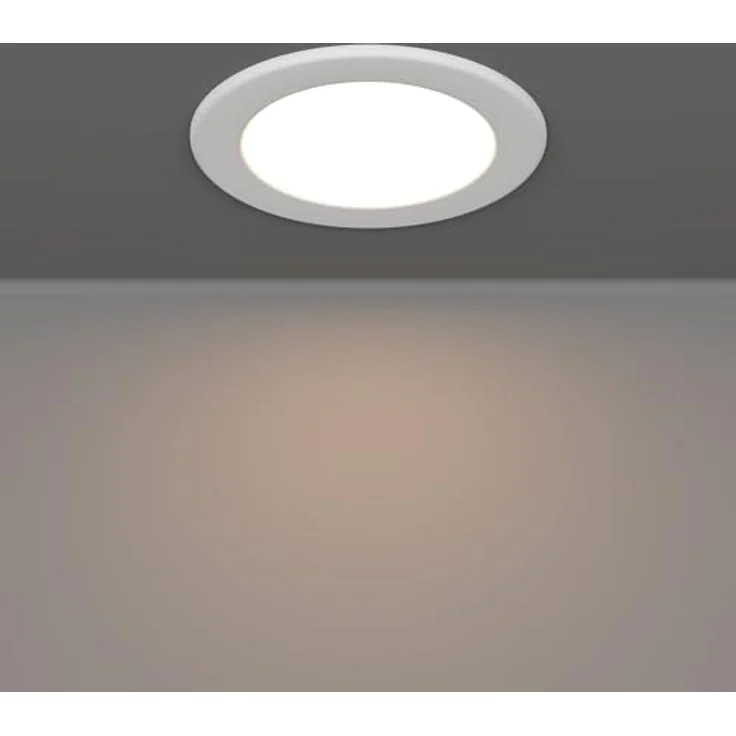 EGLO Fueva 6, runder LED Einbaustrahler für Badezimmer, IP44 Spritzwasserschutz, anpassbare Lichtfarbe 2700K/4000K/6500K, weiß – Bild 3